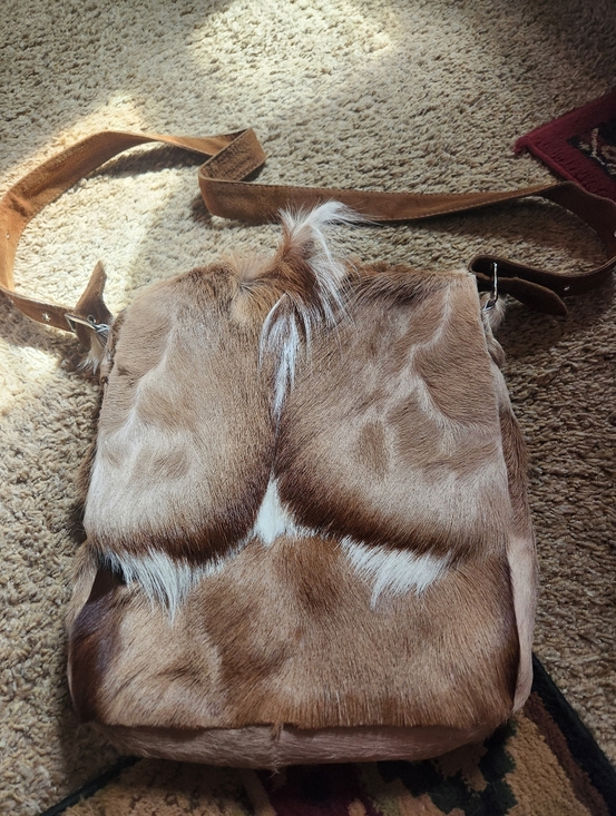 brand not found Handbags - Natural Brown Antelope Crossbody Bag